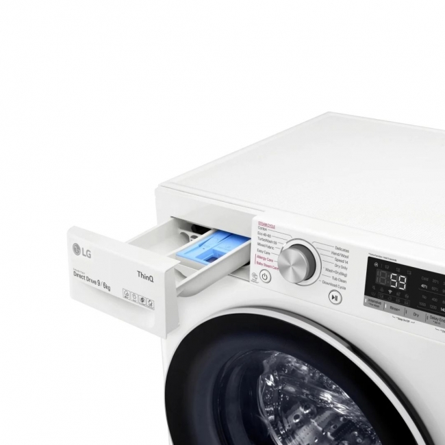 Lavadora secadora LG F4DV5009S0W 9/6 Kg 1400 r.p.m. clasificación energética E. en tu tienda de electrodomésticos