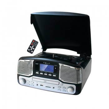 Nevir Tocadiscos Radio Cd USB Convertidor Retro NVR-812