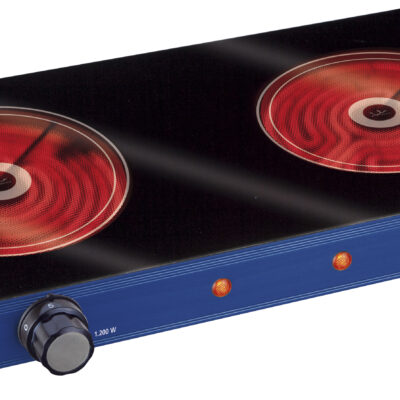 HORNILLO JATA V142 2F VITRO PERF.AZUL 2400W 16,5CM
