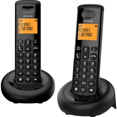 TELEFONO DECT ALCATEL E160 BLACK DUO CALL BLOC