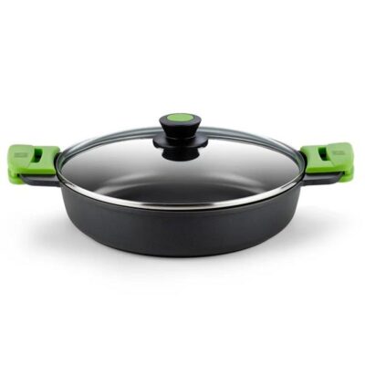 CACEROLA BRA PRIOOR BAJA 24CM C/TAPA CRISTAL