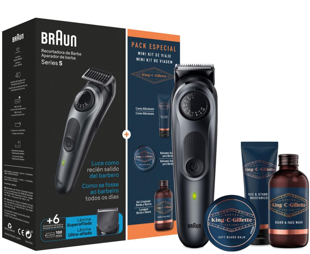 BARBERO BRAUN PACK BEARD BT5450 + MNS ES