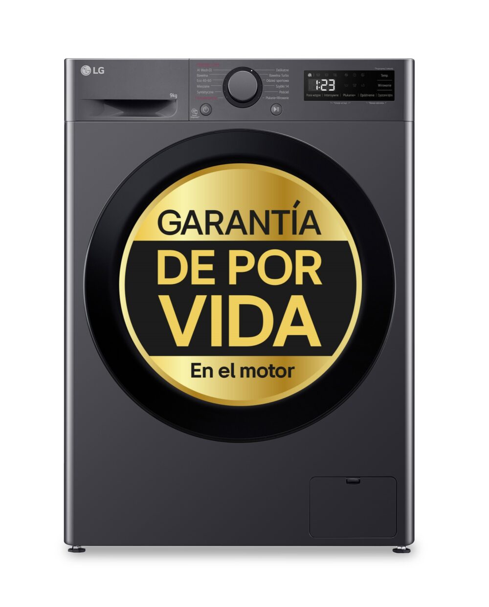 LVD. LG F4WR5009A6M 9K 1400R INOX GRAFITO STEAM