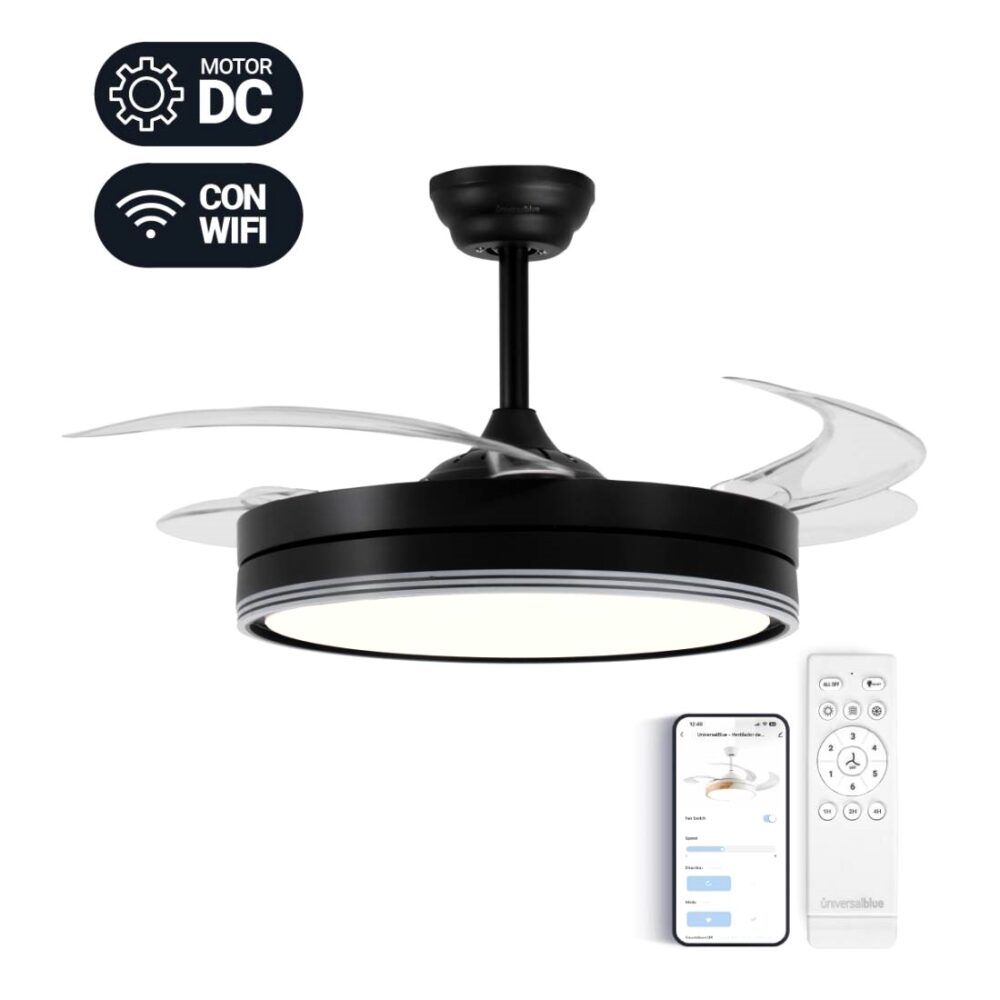 VENTILADOR TECHO U.BLUE ALTANO 7042B RETRACT DC.WI
