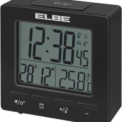 RELOJ DESPERTADOR ELBE RD005N TERMOMETRO