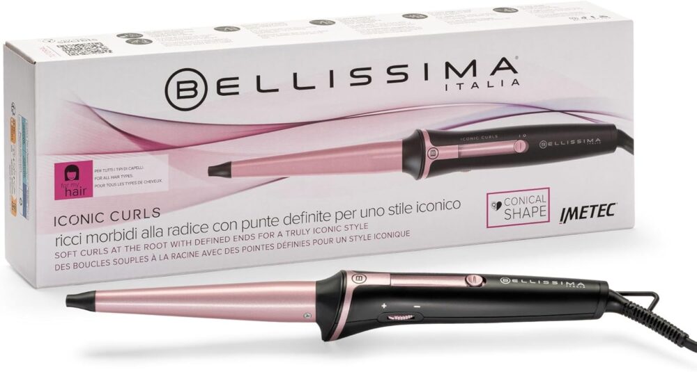 RIZADOR BELLISSIMA ICONIC CURLSCERAMICA CONICA 210º 13/25MM