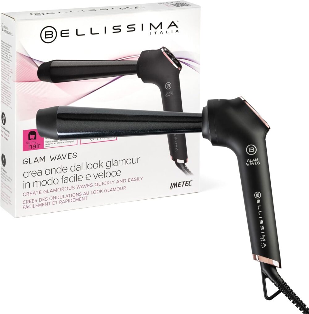 RIZADOR BELLISSIMA GLAM WAVESCONICA CERAMICA QUERATINA