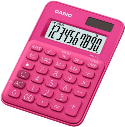 CALCULADORA CASIO MS-7UC-RD ROSA