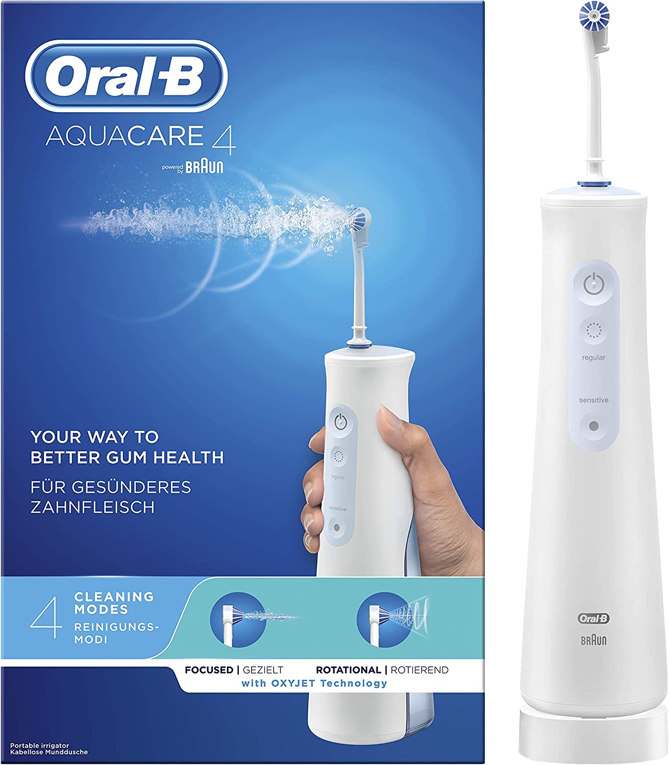 IRRIGADOR ORALB AQUA CARE 4 PORTATIL