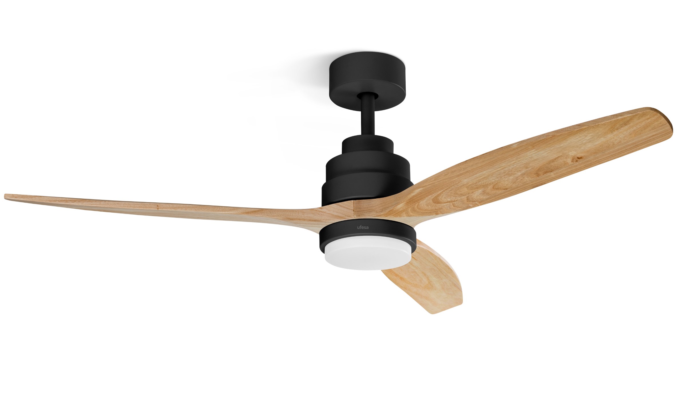 VENTILADOR TECHO UFESA NEPAL NEGRO/HAYA 132CM LED