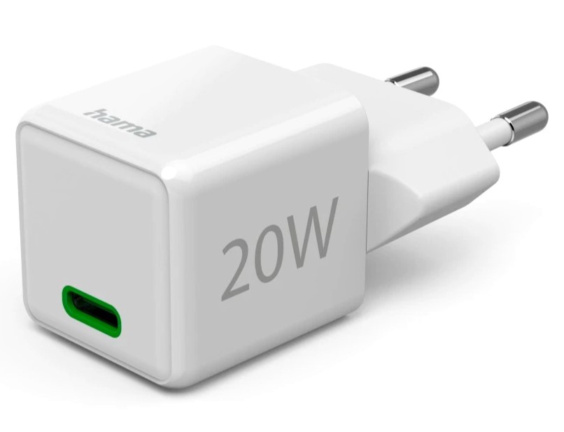 CARGADOR HAMA 00201980 1XUSB C DE 20W BLANCO