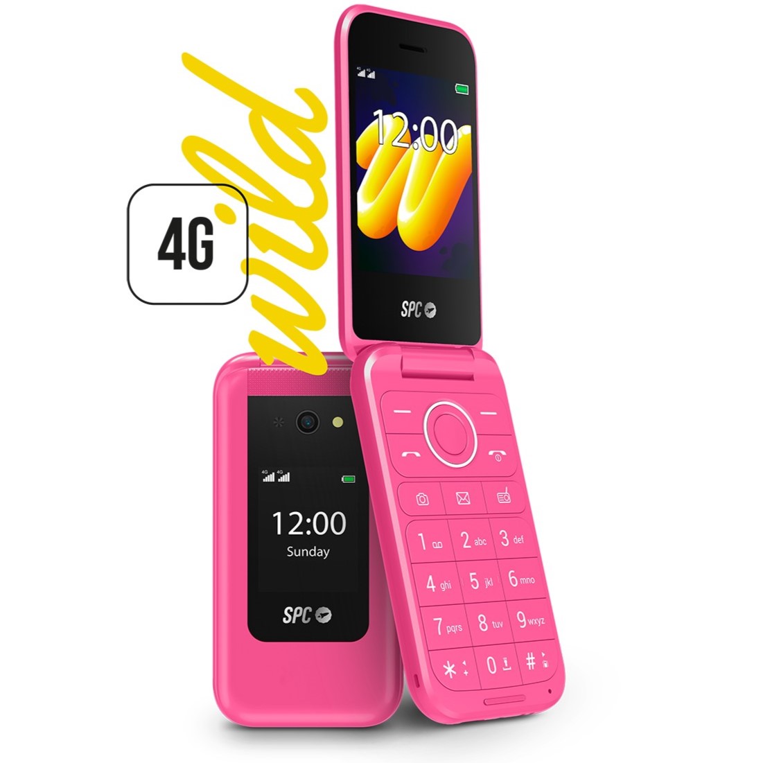 SENIORPHONE SPC WILD 2336P CONCHA ROSA 4G