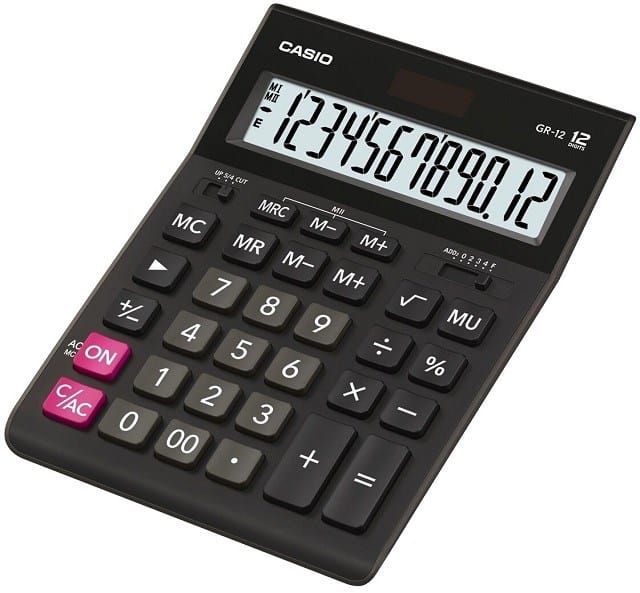 CALCULADORA CASIO GR-12 BLACK