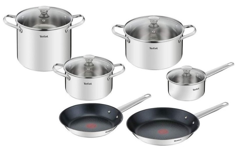 BATERIA COCINA TEFAL B922SA 10PZ SET CAZO+OLLA+CACEROLAS+SA