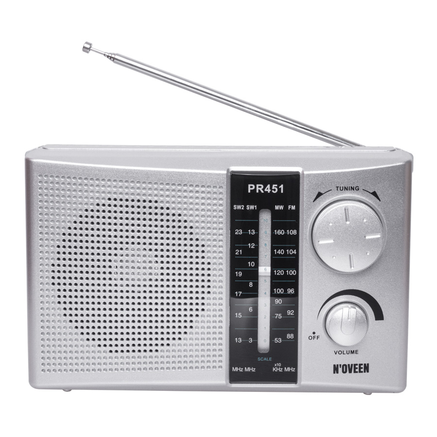 RADIO PORTATIL ELBE NOVEEN PR451 PLATA