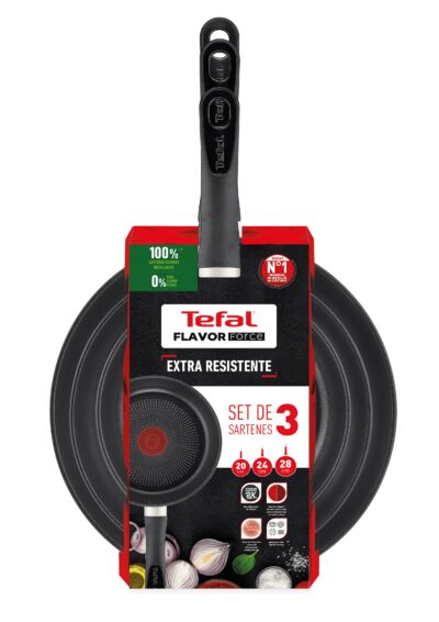 LOTE SARTENES TEFAL FLAVOR FORCE 20-24-28CM X2TIT