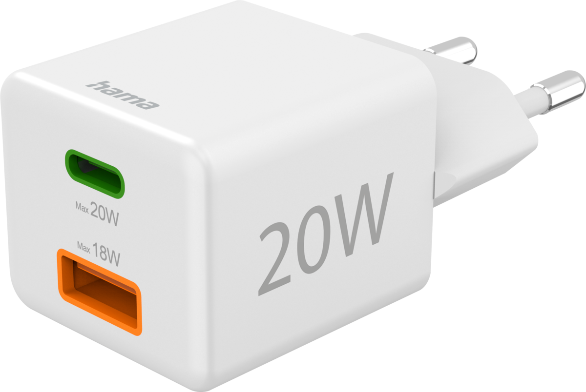 CARGADOR HAMA 00201991 MINI 220V 20W USB-C +USB A