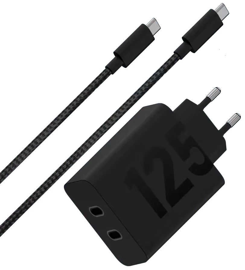 CARGADOR MOTOROLA 2XUSB C DE 125W+CABLE USB C 1M