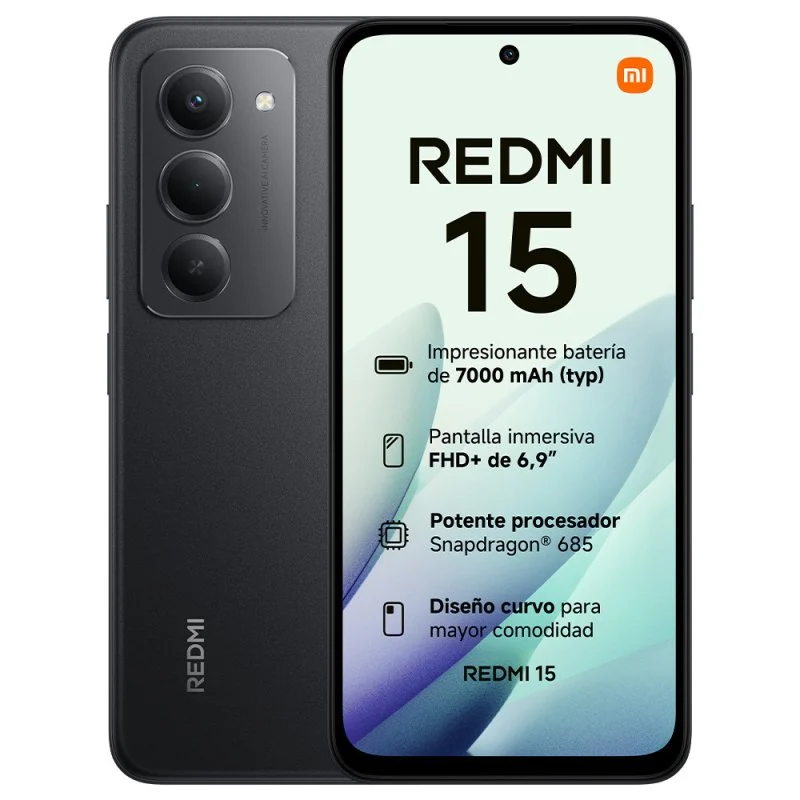 SMARTPHONE REDMI 15 NFC 6/128 6,9 MIDNIGHT BLACK