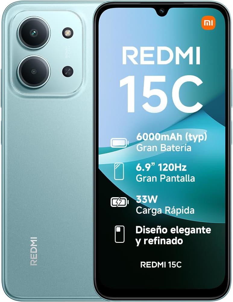 SMARTPHONE REDMI 15C 5G NFC 4/256 6,9 MINT GREEN